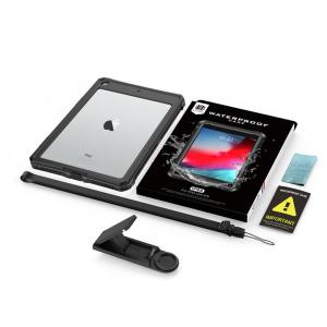 防水 耐衝撃 iPad8 iPad 10.2 インチ ケース 360度 全面保護 ペンホルダー付き 頑丈 アウトドア クリア 透明 ストラップ付き スタンド iPad7 全面 カバー