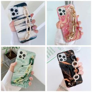 大理石柄 iPhone13 Pro Max mini iPhone 12 11 Xs XR 8 7 Plus ケース チェーンベルト付き 可愛い 女性向け レディース 人気 アイフォン13 マーブル柄 カバー