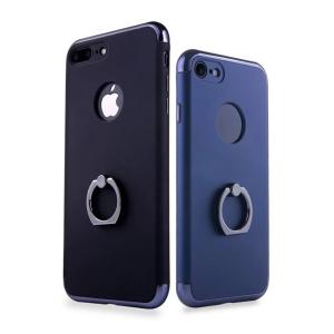 落下防止 バンカーリング付き iPhone7 ケース カバー iPhone 7 Plus 三段式バンパーケース ストラップホール付き ハードケース