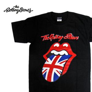 The Rolling Stones ザ・ローリング・ストーンズ BA-0009-BK Union Jack Tongue TEE ユニオンジャックタン TEE バンド半袖Tシャツ｜being-yah