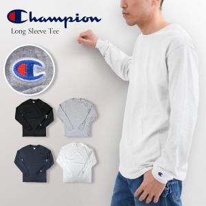 Championチャンピオン 長袖 Tシャツ メンズ ブランド 袖ロゴ ブランド クルーネック 無地 USAモデル  CC8C