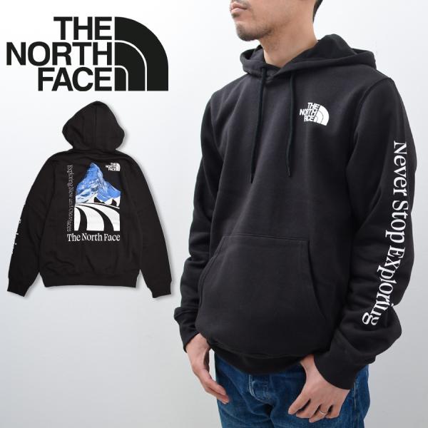 THE NORTH FACE パーカー メンズ ブランド 裏起毛 バックプリント 袖ロゴ 大きいサイ...