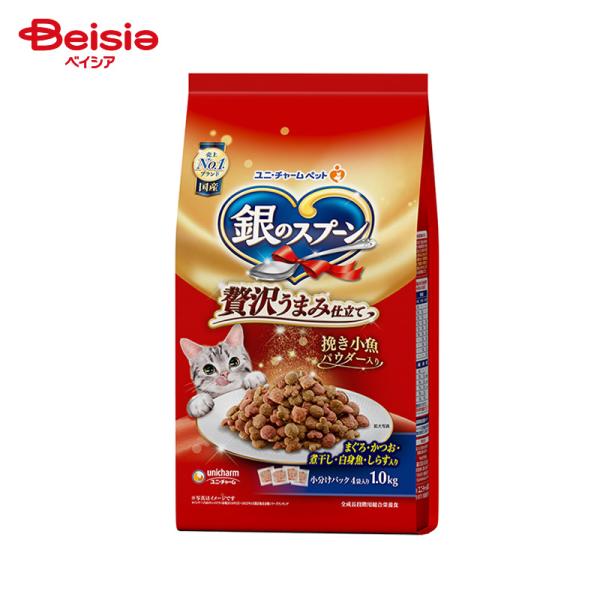 ＜ネコDK高評価商品＞ユニ・チャーム 銀のスプーン 贅沢うまみ仕立て まぐろ・かつお・煮干し・白身魚...