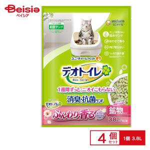 デオトイレ 【4L×4袋】ユニ・チャーム 飛び散らない消臭・抗菌サンド