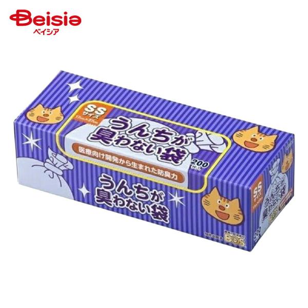 クリロン化成 臭わない袋BOSネコ箱型SSサイズ200枚入 ペット | ペット うんち 臭い対策 消...