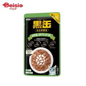 アイシア（AIXIA） 黒缶 舌平目入りまぐろとかつお ゼリータイプ 70g