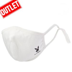 アウトレット  マスク プレイボーイ PLAYBOY アジャスター付コットンマスク ホワイト WHITE  コットン
