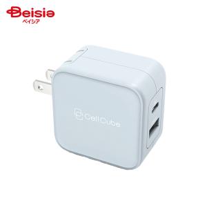 FUNMAX JAPAN PD20W SHARE TYPE-C1ポート/USB1ポート FAST CHARGER CELLCUBE 3色 CC-AC04 | 充電器 コンパクト USB-C 急速充電 スマホ アンドロイド iPhone iPaの商品画像