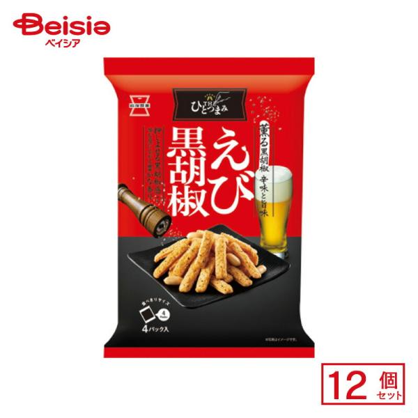 岩塚製菓 THEひとつまみ えび黒胡椒 80g×12個 | 駄菓子 おやつ 子供 お菓子 おつまみ ...