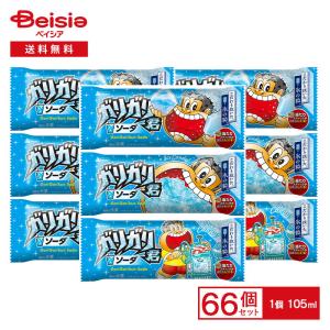赤城乳業 ガリガリ君ソーダ 105ml×66本 | 氷菓 かき氷 アイス ガリガリ君 ソーダ味 アイスキャンディ 夏 祭り イベント まとめ買い ケース 業務用