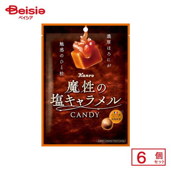カンロ 魔性の塩キャラメルキャンディ 65g(個装紙込み)×6個 | 駄菓子 おやつ 子供 お菓子 ...