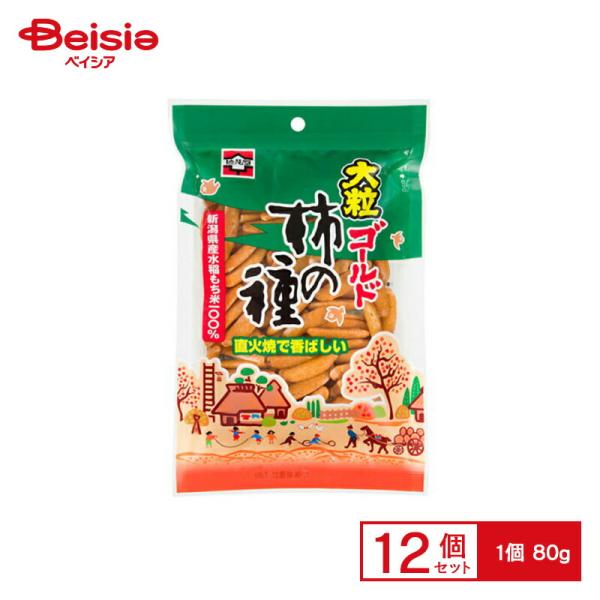 浪花屋製菓 大粒ゴールド柿の種 M 80g×12個 | 駄菓子 おやつ 子供 お菓子 おつまみ 懐か...