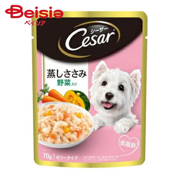 シーザー マースジャパンリミテッド シーザーCEP2パウチ成犬用蒸しささみ野菜入り70g ×24個