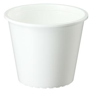 ヤマト プラ鉢 3号 0.3L ホワイト 園芸...の詳細画像1