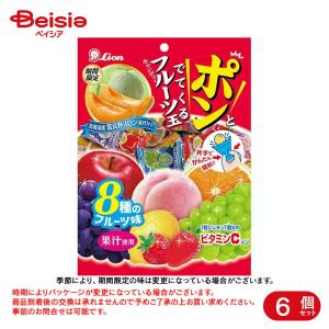 ライオン菓子 ポンとでてくるフルーツ玉キャンディー 111g×6個入り(1