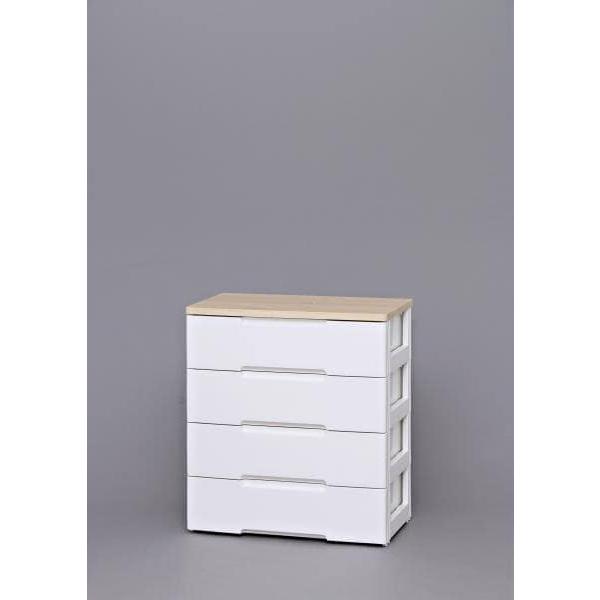 アイリスオーヤマ ウッドトップチェスト HG-724 ホワイト/ペアー | チェスト 収納 収納家具...