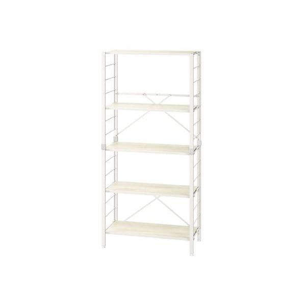 組立簡単 連結スチールラック KRSR-5 ホワイトアッシュ