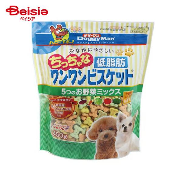 おやつ ドギーマンハヤシ 低脂肪ワンワンビスケ5つの野菜450g×6 ビスケット まとめ買い ペット