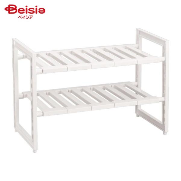 パール金属 アレンジフリー シンク下スペースラック2段 伸縮タイプ H-5810