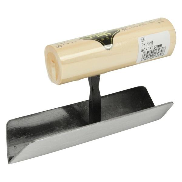 金長 ステン切付鏝 80ドX150mm 大工道具 左官鏝 特殊鏝