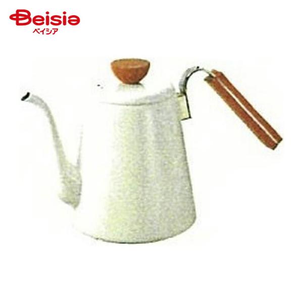 ハリオ HARIO ボナ・琺瑯ドリップケトル BDK-80-W 実用容量 800ml (IH対応)