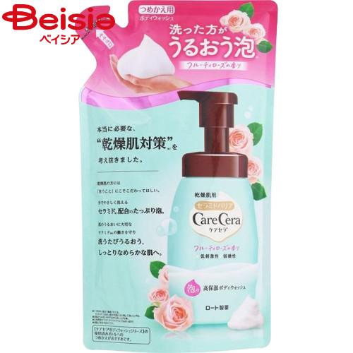 ロート製薬 ケアセラ泡の高保湿ボディウォッシュローズ詰替385ml