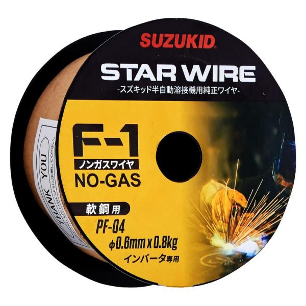 スズキット ノンガス軟鋼0．6φ×0．8 PF−04 電動工具 溶接 溶接棒 軟鋼用