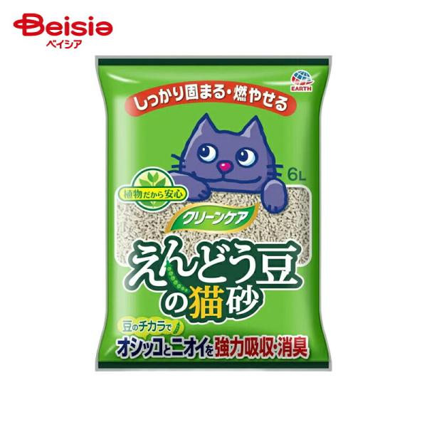 猫砂 アース・ペット えんどう豆の猫砂6L×5個 ネコ用トイレ 強力消臭 まとめ買い 業務用 ネコ砂...