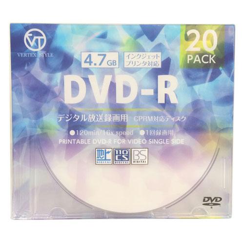 VERTEX DVD-R(Video with CPRM) 1回録画用 120分 1-16倍速 20...
