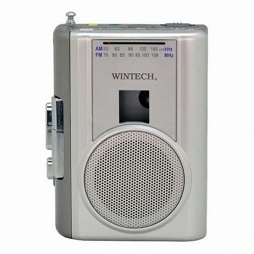 ＡＭ／ＦＭラジオ付テープレコーダー シルバー WINTECH PCT-02RM