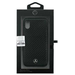 Mercedes iPhoneX専用 カーボン調PUハードケース Dynamic - PU Leather - Hard case iPhone X MEHCPXSRCFBK