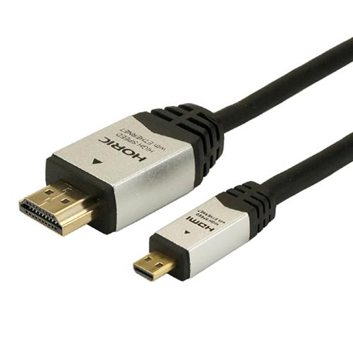 HORIC HDMI MICROケーブル 3m シルバー HDM30-041MCS