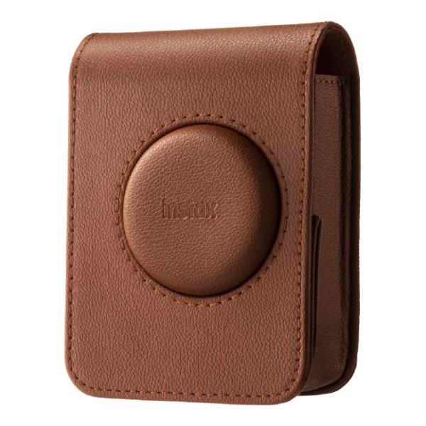 チェキ INSTAX mini Evo用カメラケース ブラウン 富士フイルム INSMINIEVOC...