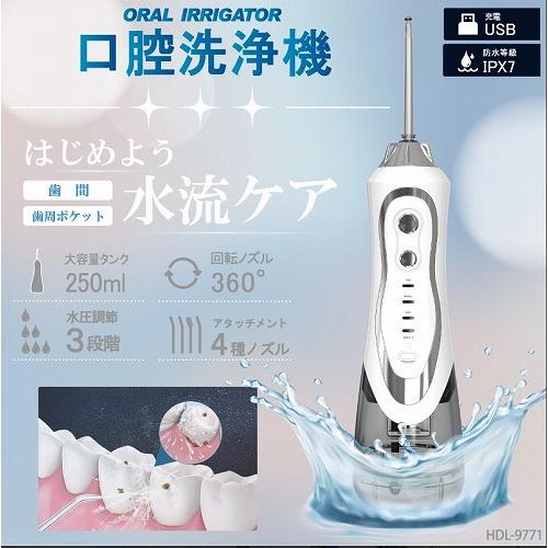 口腔洗浄器 ジェットウォッシャー ヒロコーポレーション HDL-9771 風呂 IPX7 充電式 大...
