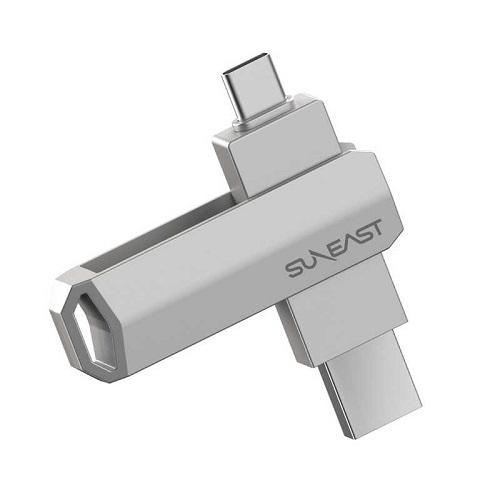 ポータブルSSD 外付け Revolve R5 1TB プラチナシルバー SUNEAST SE-PS...