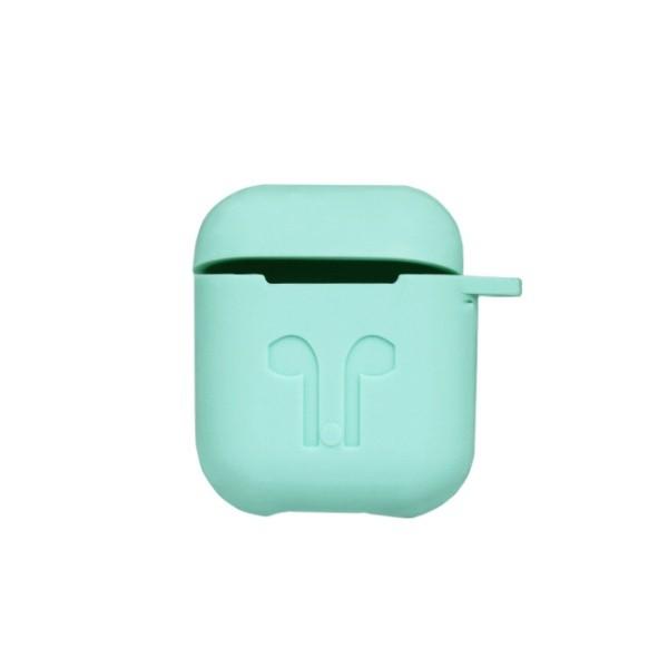 aglow Airpods ケース用 シリコンカバー カラビナ付き グリーン アイキューラボ AP-...