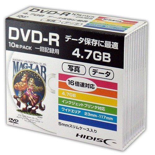 【10P×5セット】 HIDISC DVD-R データ用5mmスリムケース HDDR47JNP10S...