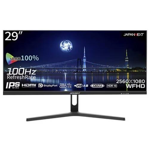 JAPANNEXT 29インチ IPS ディスプレイ WFHD 2560x1080解像度 HDMI1...