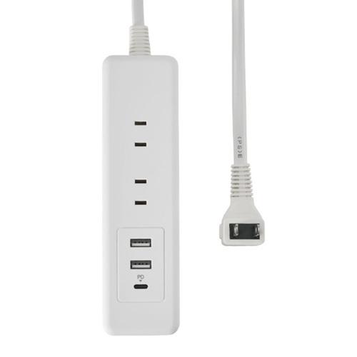 電源タップ USB 耐雷USBタップ（6個口/2m/USB A×2、C×1) エルパ WL-R632...