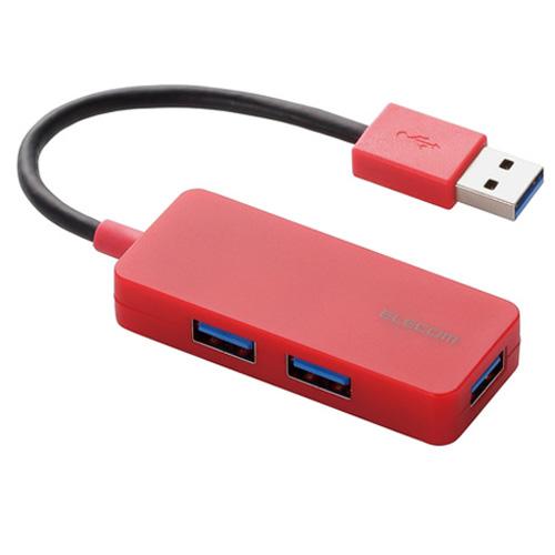 エレコム USB3.0 ハブ 3ポート バスパワー レッド U3H-K315BRD