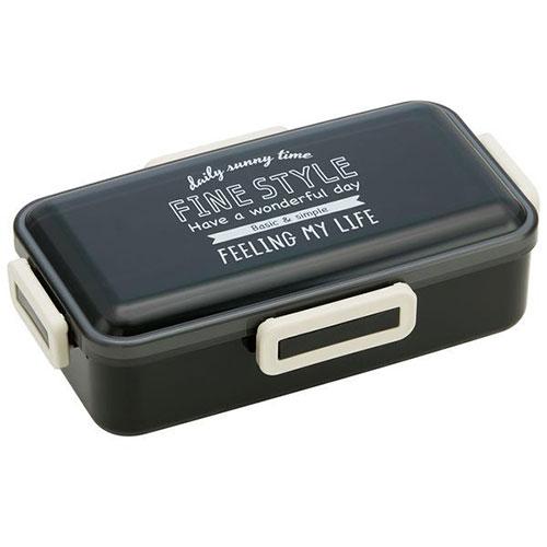 スケーター 抗菌ふわっと弁当箱L ファインスタイル ブラック PFLB8AG-BK