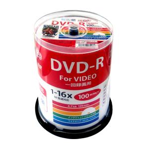 HI DISC　DVD-R 4.7GB 100枚スピンドル CPRM対応 ワイドプリンタブル　HDD...