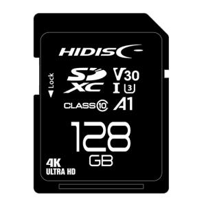 HIDISC 超高速SDXCカード 128GB CLASS10 UHS-I Speed class3, A1対応 HDSDX128GCL10V30｜beisiadenki