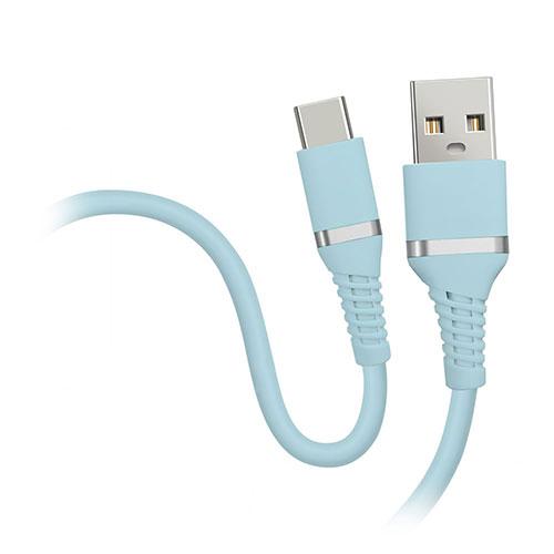 HIDISC やわらかケーブル USB-A to Type-C アイシーブルー HD-SACC1BL