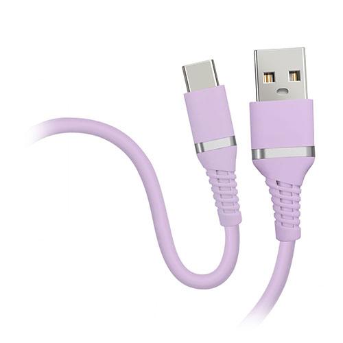 HIDISC やわらかケーブル USB-A to Type-C ラベンダーパープル HD-SACC1...