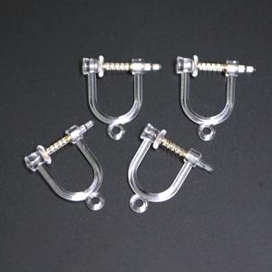 約11mmカン＆スプリング付き樹脂イヤリング、金具