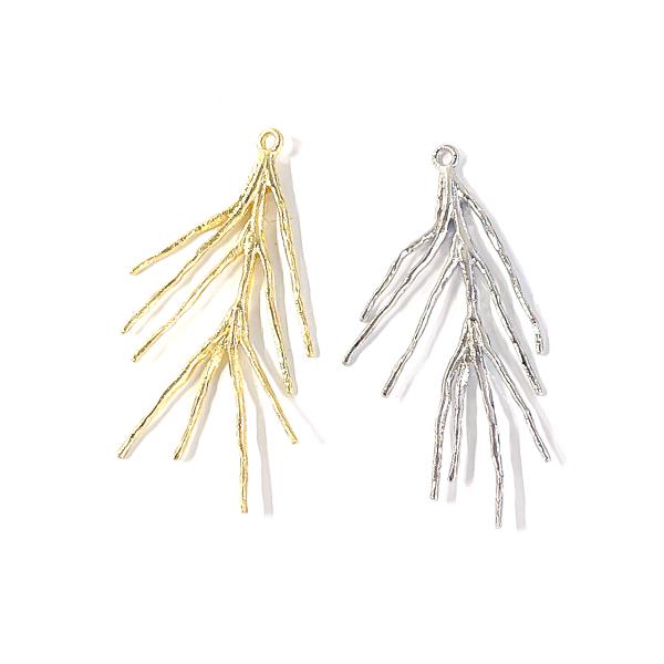 【2個入り】華奢 繊細 枝モチーフ チャーム