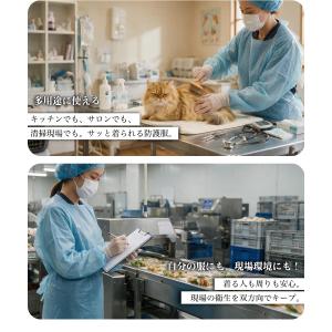 箱売り 送料無料 プラスチックガウン 男女兼用...の詳細画像3