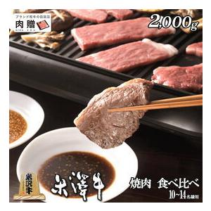 米沢牛 焼肉 食べ比べ 肉 牛肉 和牛 国産 霜降り＆赤身 ギフト 米澤牛 黒毛和牛 焼き肉 出産内...