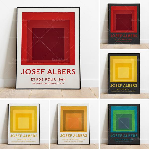 ポスター ヨゼフ アルバース Josef Albers キャンバスアートポスター イラスト インテリ...